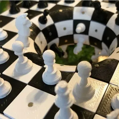 Bàn cờ Wormhole phi Euclide của DaveMakesStuff