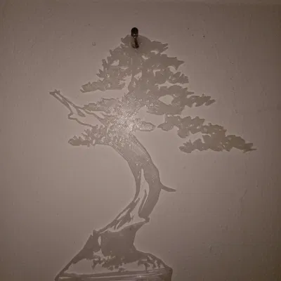 Trang trí bonsai phát sáng trên tường