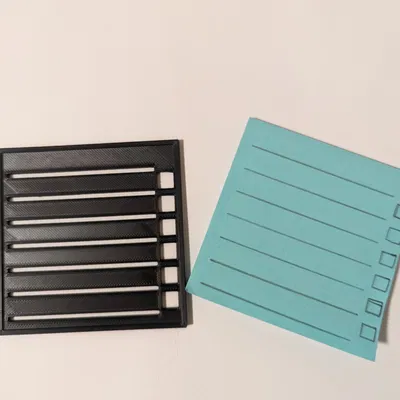 Mẫu danh sách kiểm tra trên giấy ghi chú dính