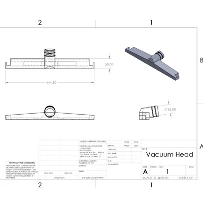 Đầu hút chân không 46mm cho máy in 3D