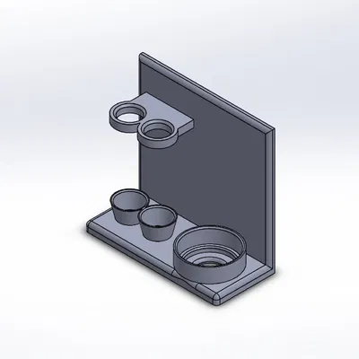 Giá đỡ bàn chải đánh răng và kem đánh răng treo tường