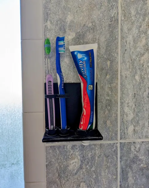 Giá đỡ bàn chải đánh răng và kem đánh răng treo tường - Image 2