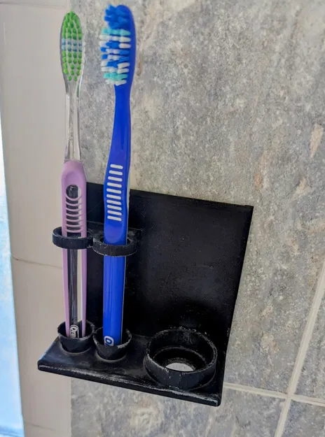 Giá đỡ bàn chải đánh răng và kem đánh răng treo tường - Image 3