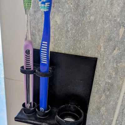 Giá đỡ bàn chải đánh răng và kem đánh răng treo tường