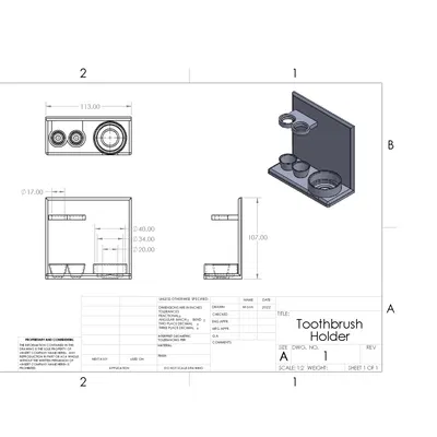 Giá đỡ bàn chải đánh răng và kem đánh răng treo tường
