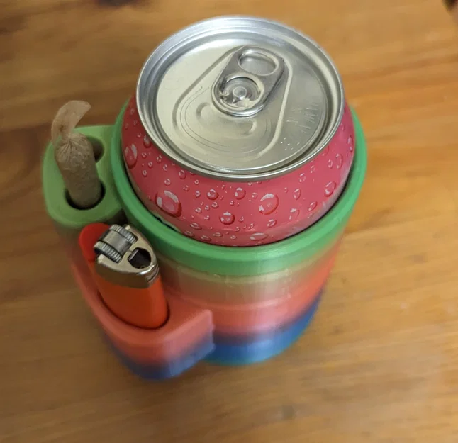 Koozie cho lon và bật lửa BIC với hai cone king raw - Image 1