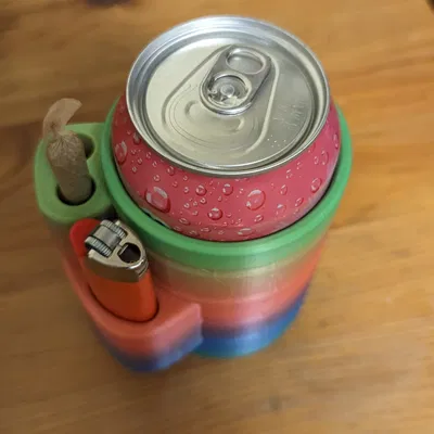 Koozie cho lon và bật lửa BIC với hai cone king raw