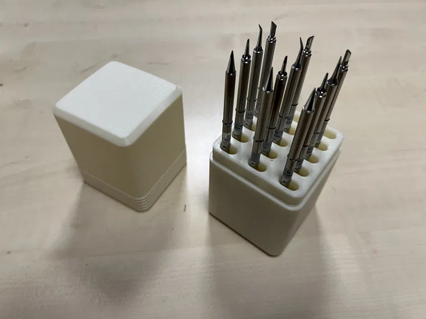 Hộp lưu trữ cho mũi hàn T12 với cơ chế khóa - Image 1