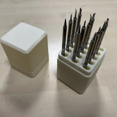 Hộp lưu trữ cho mũi hàn T12 với cơ chế khóa