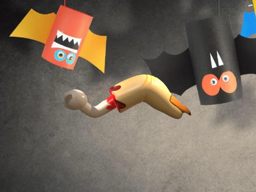 Ngón tay và xương Halloween cho in 3D - Image 1