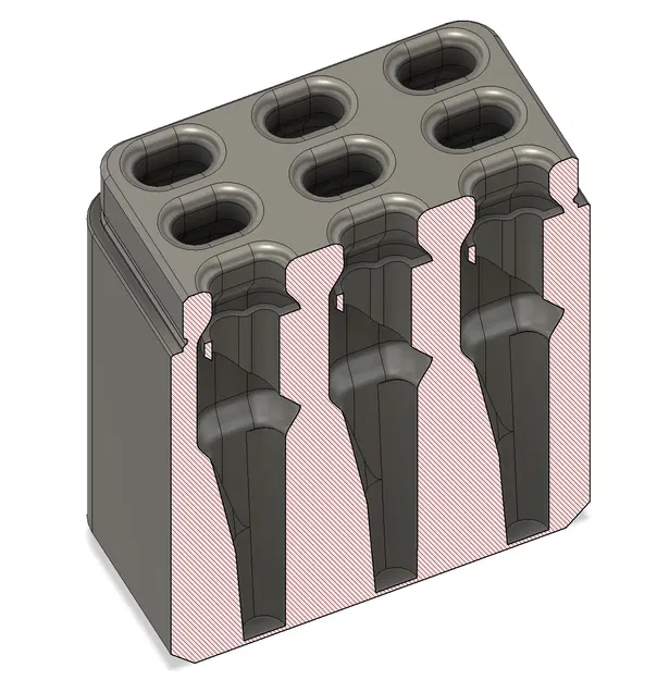 Hộp lưu trữ cho mũi hàn T12 với cơ chế khóa - Image 3