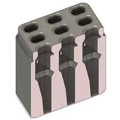 Hộp lưu trữ cho mũi hàn T12 với cơ chế khóa