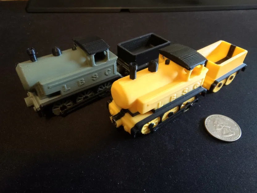 Tàu hơi nước đồ chơi mini LBSCR E2 Class với cần trục di động - Image 1