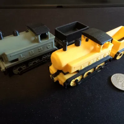 Tàu hơi nước đồ chơi mini LBSCR E2 Class với cần trục di động