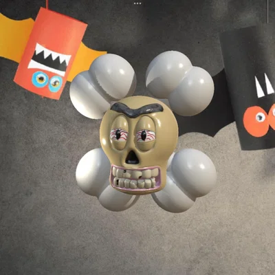 Bộ xương đầu lâu Halloween độc đáo