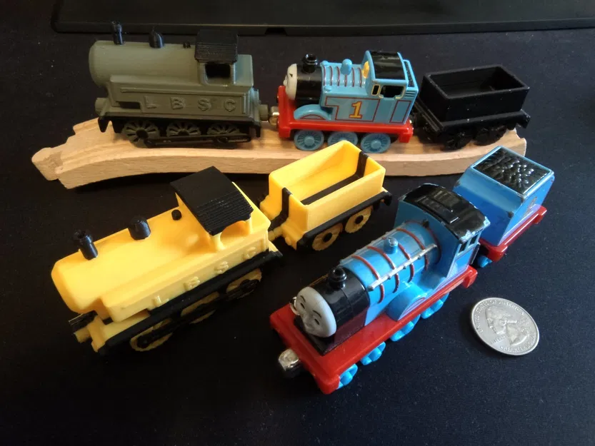 Tàu hơi nước đồ chơi mini LBSCR E2 Class với cần trục di động - Image 2
