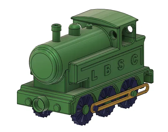 Tàu hơi nước đồ chơi mini LBSCR E2 Class với cần trục di động - Image 6