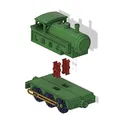 Tàu hơi nước đồ chơi mini LBSCR E2 Class với cần trục di động - Thumbnail 9