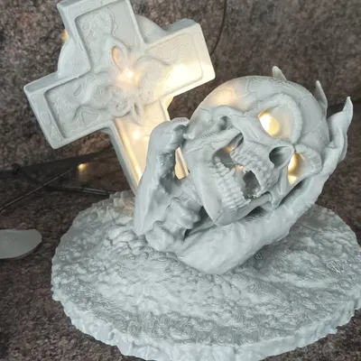 Biểu tượng bia mộ đầu lâu cầm tay phiên bản LED