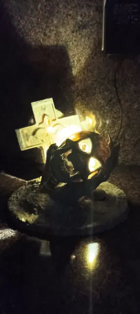 Biểu tượng bia mộ đầu lâu cầm tay phiên bản LED - Image 2