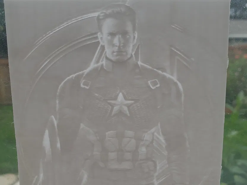 Mô hình lithophane Captain America tuyệt đẹp - Image 1