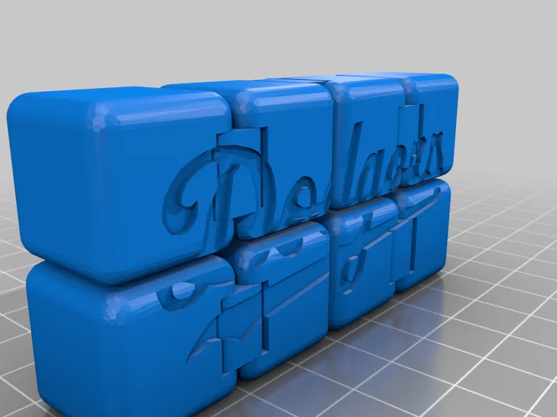 Khối lập phương vô cực Dodgers được thiết kế trong Tinkercad - Image 1