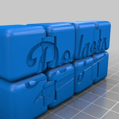 Khối lập phương vô cực Dodgers được thiết kế trong Tinkercad
