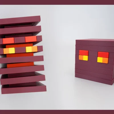 Khối Lửa Magma Minecraft | Có Khớp | Gập Gọn | Đa Màu