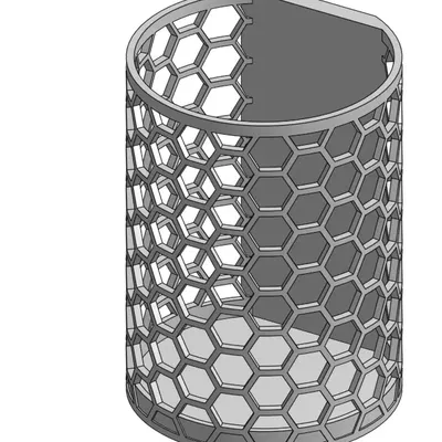 Cốc bút hình tổ ong gắn trên PC Qube 500