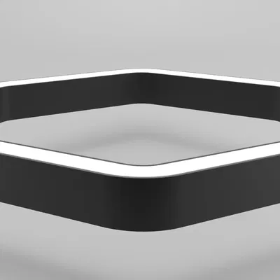 Đèn LED hình lục giác với chao khuếch tán