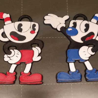 Móc khóa Cuphead nhiều màu sắc