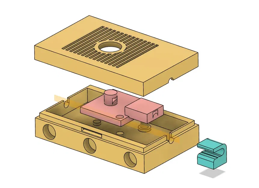 Vỏ cảm biến nhiệt độ DS18B20 với nam châm và quản lý cáp - Image 2