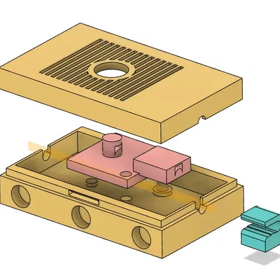 Vỏ cảm biến nhiệt độ DS18B20 với nam châm và quản lý cáp