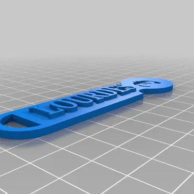 Móc khóa hình xe hơi Lourdes thiết kế bằng Tinkercad