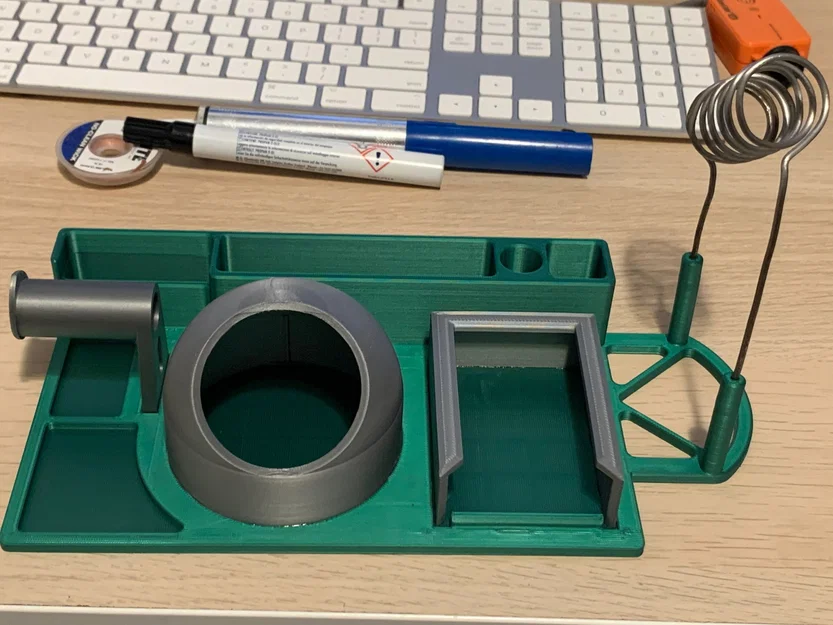 Trạm hàn mạch điện với giá đỡ và khay phụ kiện - Image 2