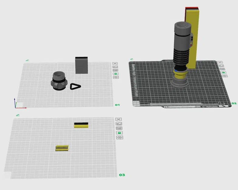 Đèn kiếm gập - 4 màu sơn cho Bambu Lab AMS - Image 2