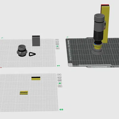 Đèn kiếm gập - 4 màu sơn cho Bambu Lab AMS