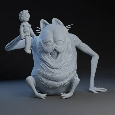 Meme Garfield Rùng Rợn với Thiết Kế Độc Đáo