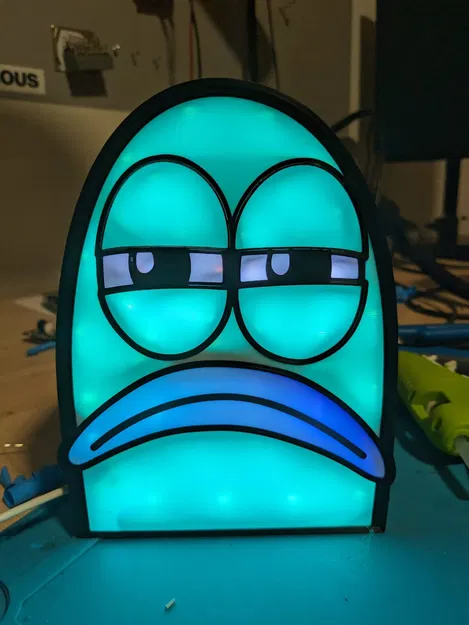 Đèn nền phát sáng nhân vật cứu hộ nghiêm túc Spongebob Squarep... - Image 1