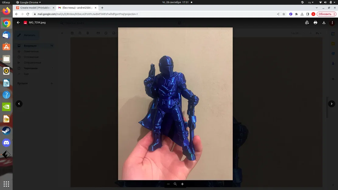 Nhân vật Mando trong Star Wars với báng súng bị rơi - Image 1