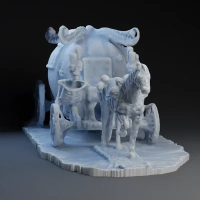 Xe ngựa ma Halloween trang trí độc đáo cho dịp lễ