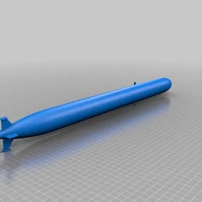 Tàu ngầm lớp Ohio chế tạo từ Tinkercad và hoàn thiện trong Zbrush