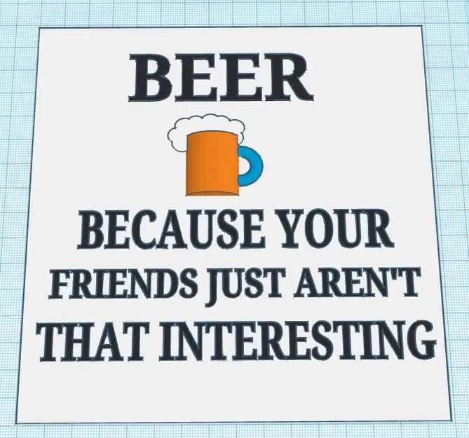 Biển hiệu bia độc đáo thiết kế trong Tinkercad - Image 1