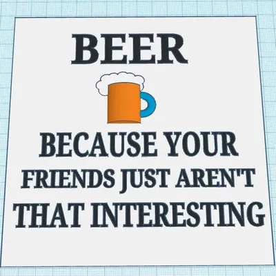 Biển hiệu bia độc đáo thiết kế trong Tinkercad