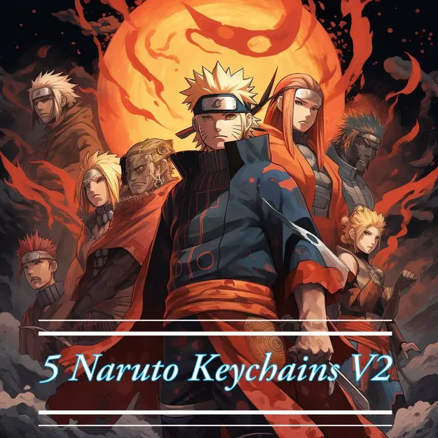 Móc chìa khóa Naruto phiên bản V2 với 5 nhân vật khác nhau - Image 1