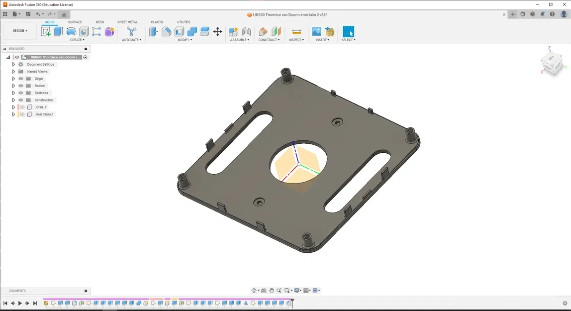 Vỏ case Minisforum UM690 với quạt và lỗ thông gió - Image 2