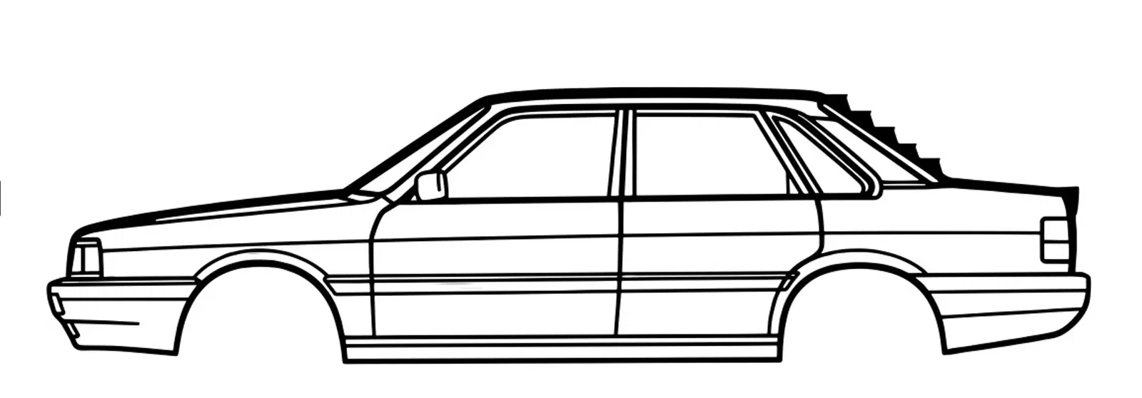 Nghệ thuật tường hình bóng Audi 90 - Image 1