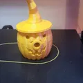 Quả bí ngô Halloween với nến tealight và nhiệt - Thumbnail 1