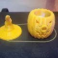 Quả bí ngô Halloween với nến tealight và nhiệt - Thumbnail 2