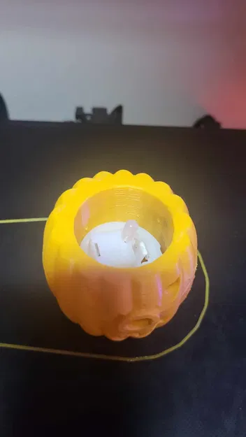 Quả bí ngô Halloween với nến tealight và nhiệt - Image 3